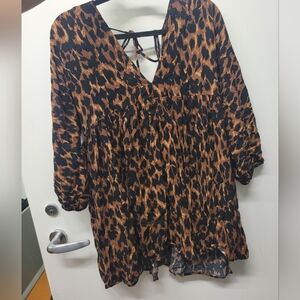 Mini Leopard flowy dress